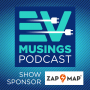 EV musings podcast logo sponsored by zap map