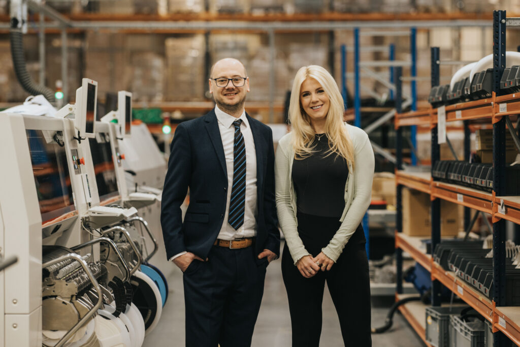 A photograph of Lee Sutton and Jordan Brompton at our Grimsby production site