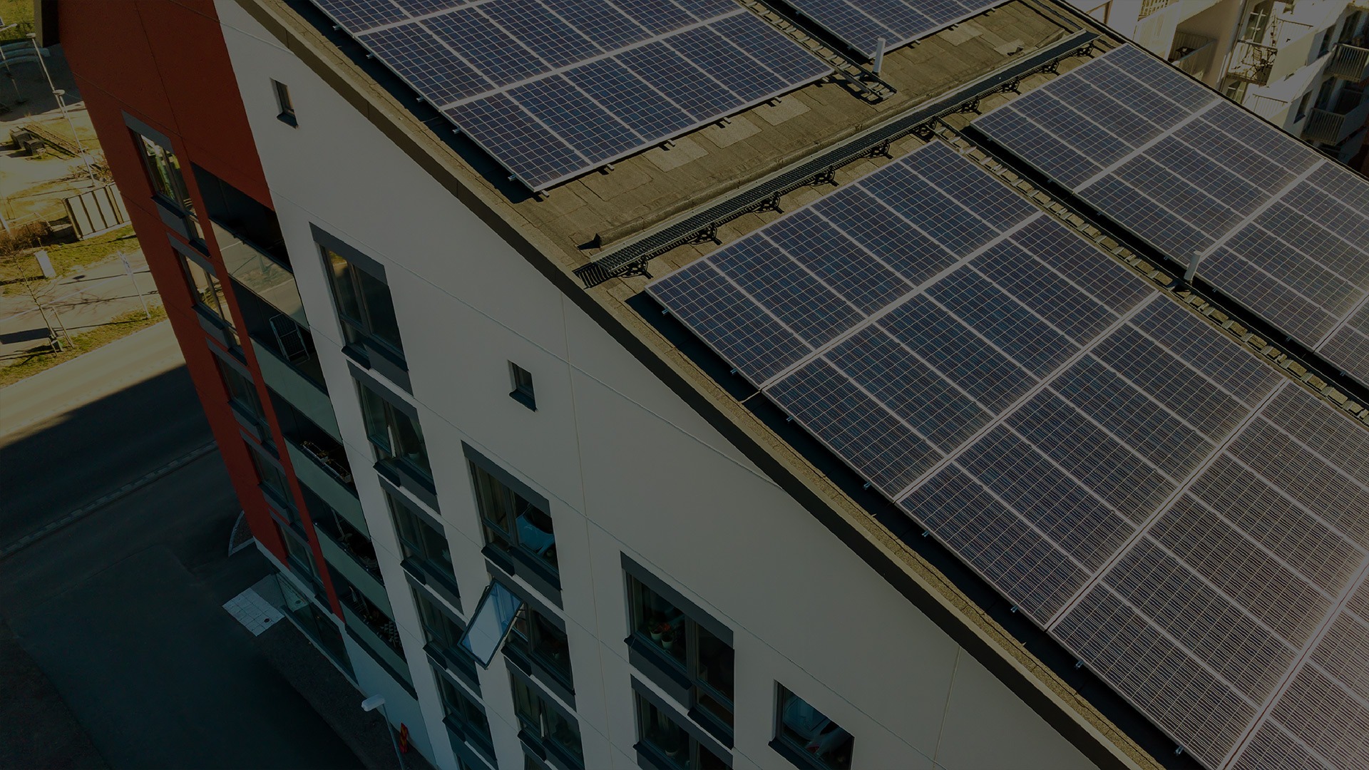solar panels on roof